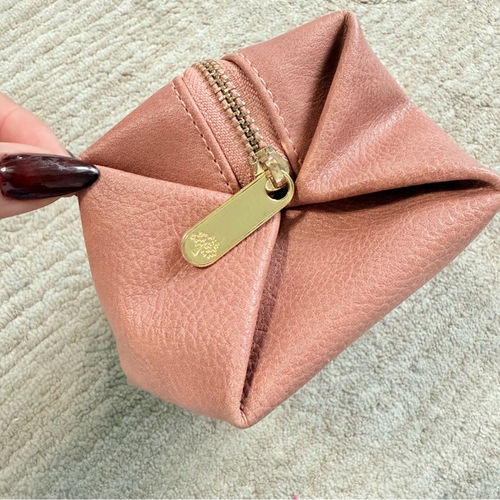Mulberry Dusty Rose Leather Personal Pouch Bag with Gold Hardware - Picture 4 of 11